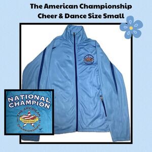 American Cheer and Dance Championships National Full Zip Jacket Blue‎ Size Small
